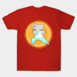 Yoga warrior pose elephant T-Shirt